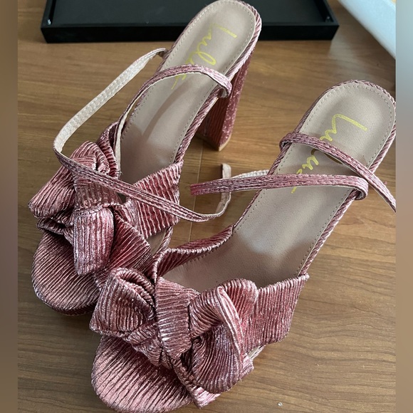 Lulus Lilisa pink bow heeled sandals - Picture 3 of 6